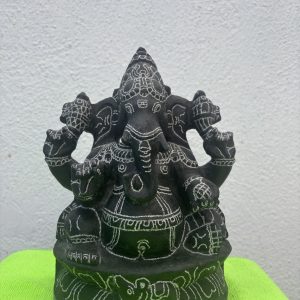 Lord Ganesha in Black Stone for Home