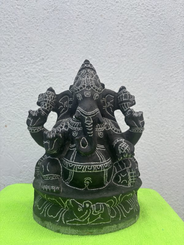 Lord Ganesha in Black Stone for Home